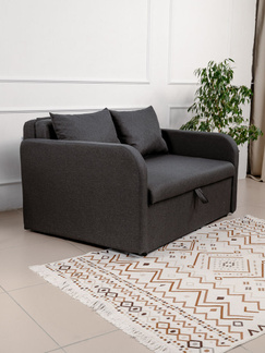 Диван с подлокотниками Некст Mini рогожка Grafit 120*190 см EDLEN