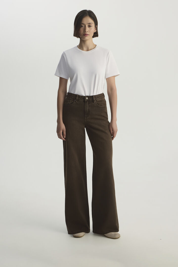 Джинсы Wide leg WL202 табачного цвета 29/32 2MOOD