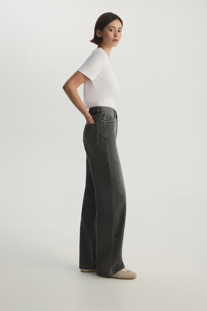 Джинсы Wide leg WL106 серого цвета 28/32 2MOOD