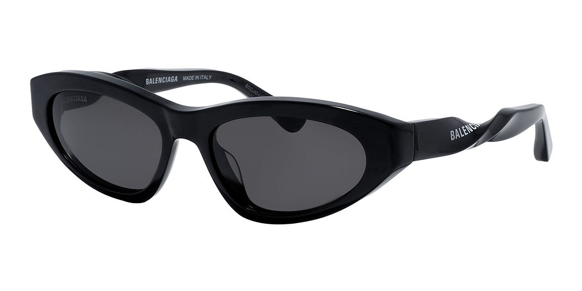 Солнцезащитные очки женские пластиковые черные Balenciaga 0207S 001